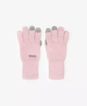 Перчатки вязаные розовые для девочки Gulliver