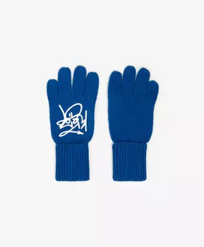 Перчатки вязаные с крупным шрифтовым принтом Gulliver (14)