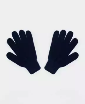 Перчатки вязаные синие Button Blue (18)