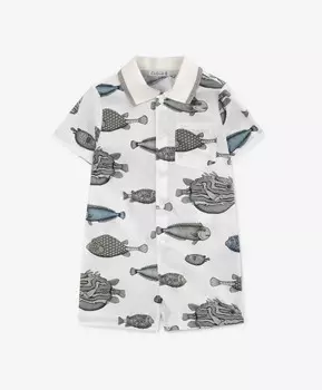 Песочник для мальчика из текстиля с принтом мультицвет Gulliver