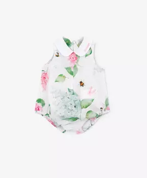 Песочник с цветочным рисунком белый для девочек Gulliver (80-48)