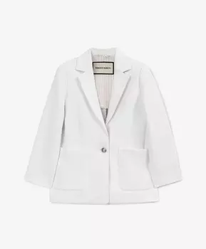 Пиджак для девочки трикотажный белый Roberto Moretti