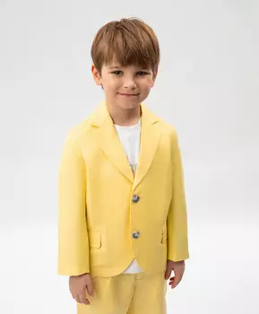 Пиджак для мальчика желтый льняной Roberto Moretti