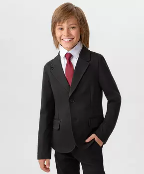 Пиджак на пуговицах черный Button Blue (128)