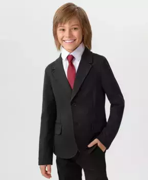 Пиджак на пуговицах черный Button Blue (140)