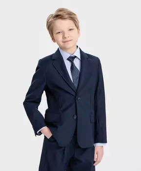 Пиджак приталенный классический синий Button Blue