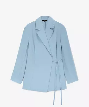 Пиджак прямой свободной формы с завязками голубой GLVR (XL)