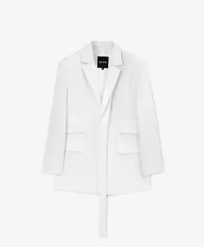 Пиджак с асимметричными лацканами белый GLVR (XL)