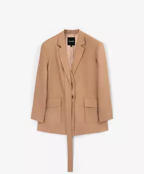 Пиджак с асимметричными лацканами бежевый GLVR (XL)