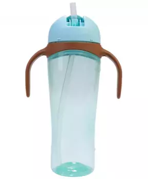 Pigeon Поильник высокий с трубочкой, голубой 9+ мес