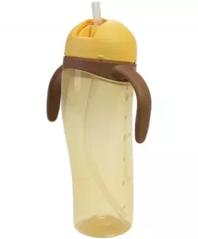 Pigeon Поильник высокий с трубочкой, желтый 9+ мес.