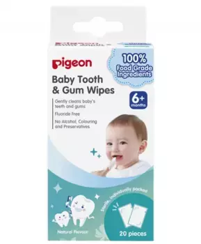 Pigeon Салфетки для чистки молочных зубов без аромата Pigeon Baby Tooth & Gum Wipes, 20шт