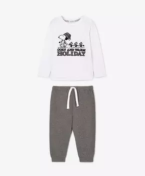 Пижама для девочки хлопковая с принтом Gulliver (74-80)