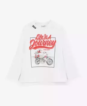 Пижама из мягкого меланжевого трикотажа с авторским рисунком Gulliver (86-92)