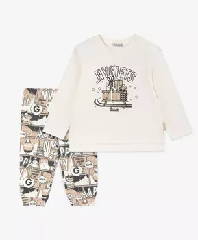 Пижама из трикотажа с принтом мультицвет Gulliver