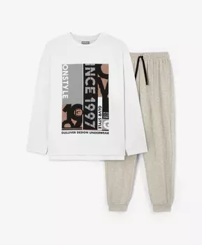 Пижама с принтом для мальчика Gulliver (158-164)