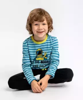 Пижама с принтом мультицвет Button Blue (98-104)