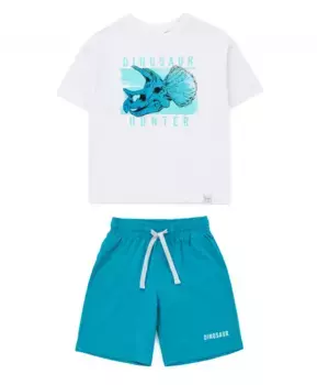 Пижама с принтом мультицвет для мальчика Button Blue (128-134)