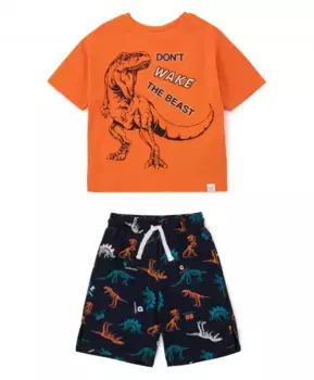 Пижама с принтом мультицвет для мальчика Button Blue (98-104)