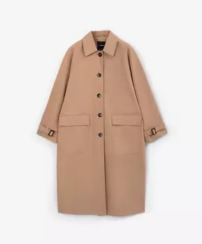 Плащ из хлопкового габардина с рукавами-реглан бежевый GLVR (XL)