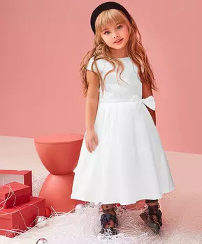 Платье нарядное с пышной юбкой и большим бантом белое Button Blue (122)