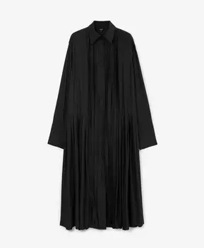 Платье прямой свободной формы с защипами на передней части черное GLVR (XS)