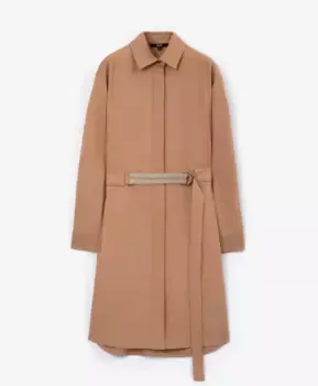 Платье-рубашка оверсайз бежевое GLVR (L)