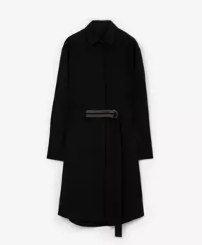 Платье-рубашка оверсайз черное GLVR (M)