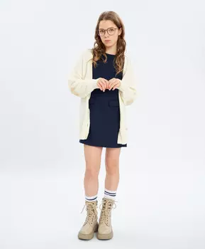 Платье с карманами синее Button Blue