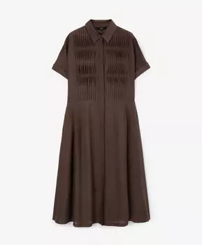 Платье с отрезной линией талии длины мидакси коричневое GLVR