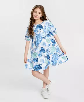 Платье с принтом мультицвет для девочки Button Blue (164)