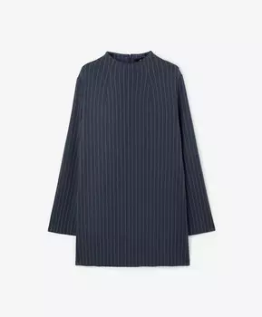 Платье трикотажное из джерси в тонкую полоску синее GLVR (XL)