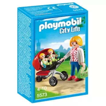Playmobil Конструктор Мама с близнецами в коляске