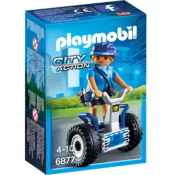 Playmobil Конструктор Полицейский на балансирующей гоночной машине