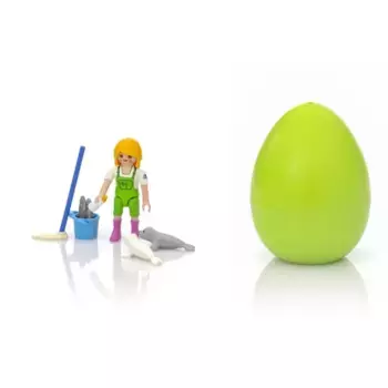 Playmobil Конструктор Смотритель зоопарка с детенышами тюленя