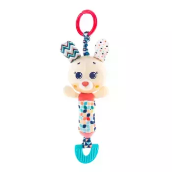 Игрушка подвеска колокольчик для новорожденного Зайка Лаки
