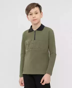 Поло хаки с длинным рукавом Button Blue (158)