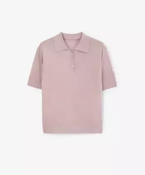 Поло из тонкой пряжи с добавлением люрекса розовый GLVR