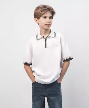 Поло с коротким рукавом белое Gulliver Select