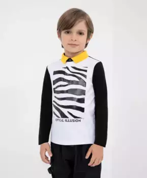 Поло с принтом и длинным рукавом Gulliver (98)