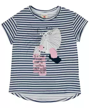 Полосатая футболка с принтом Button Blue (104)