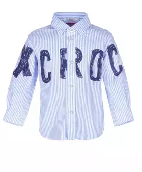 Полосатая рубашка с принтом Gulliver (80)