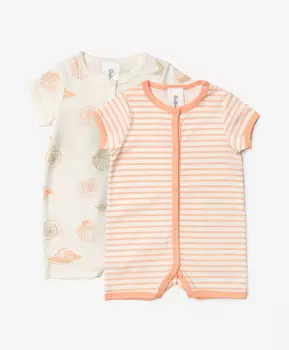 Полукомбинезон для девочки трикотажный комплект из 2-х штук мультицвет Gulliver