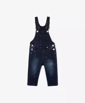 Полукомбинезон джинсовый синий для мальчика Gulliver (80-48)