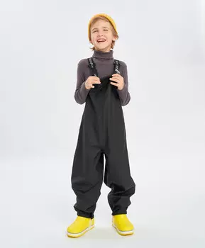 Полукомбинезон непромокаемый на лямках черный Button Blue