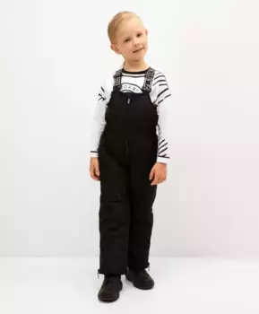 Полукомбинезон с эластичными лямками черный Gulliver (122)