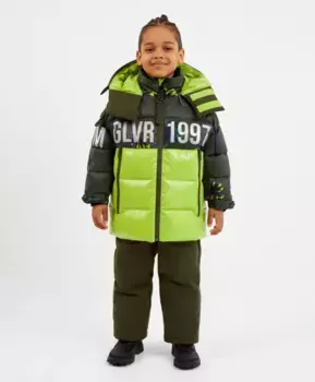 Полукомбинезон зимний цвета хаки Gulliver (116)
