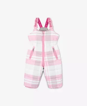 Полукомбинезон зимний из плащовки розовый для девочки Gulliver (68-46)