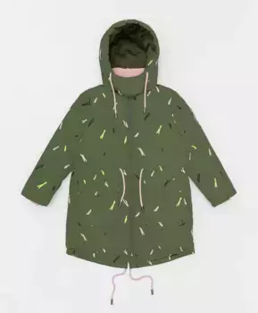 Полупальто демисезонное хаки Button Blue (98)