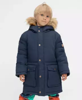 Полупальто зимнее с капюшоном Button Blue (104)